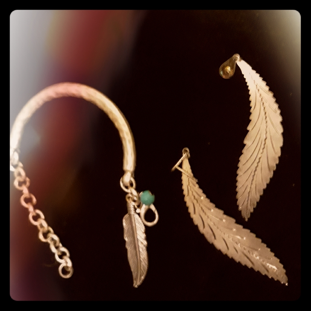 Silver Feather Set